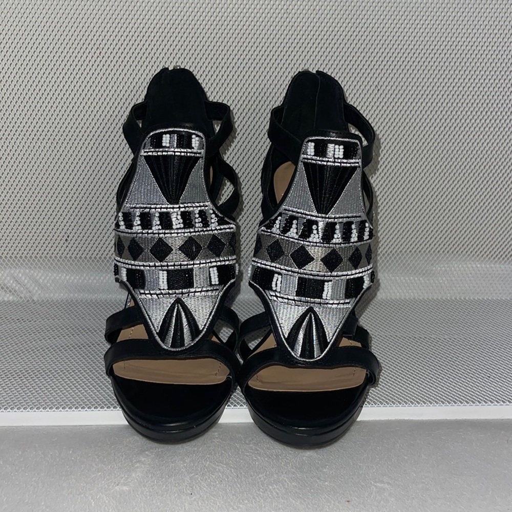 Bcbgeneration embroidered leather sandal